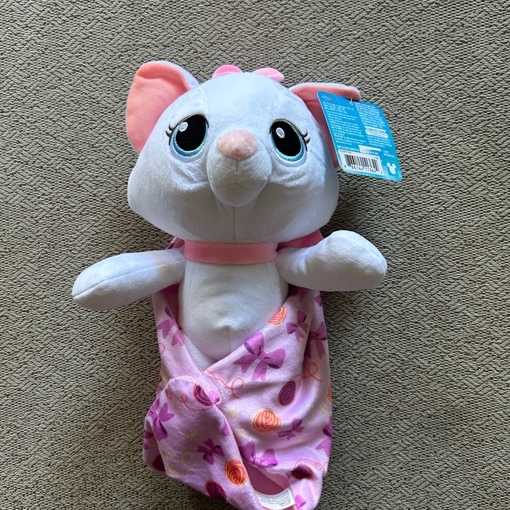 Disney White and Pink Stuffed Animal